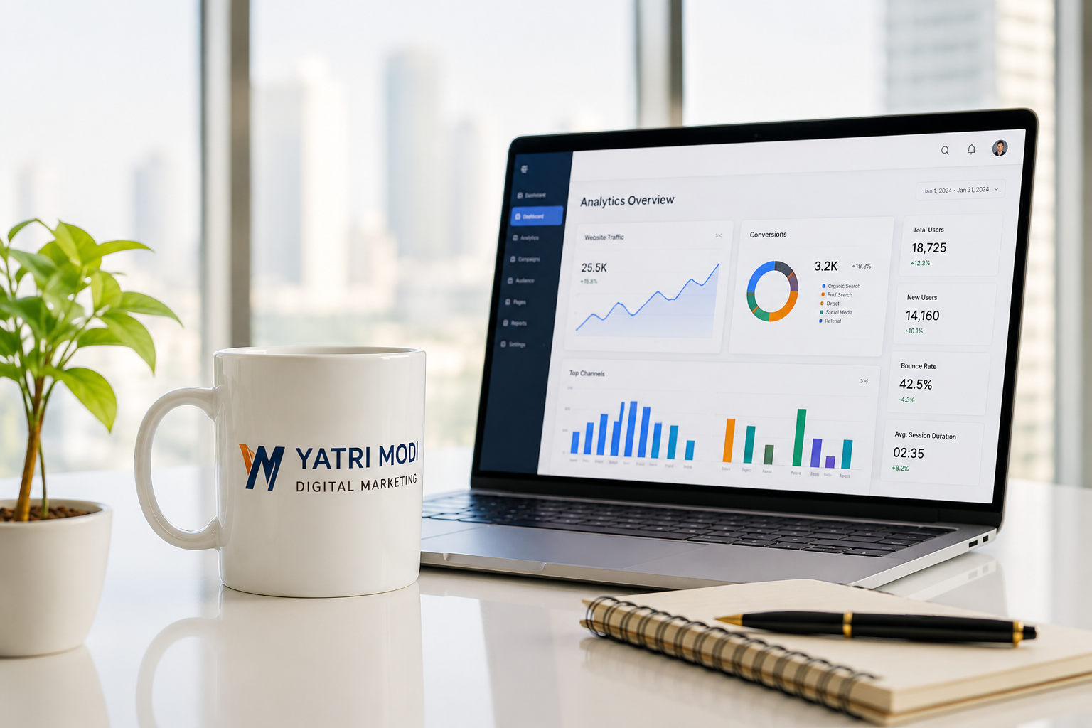 Yatri Modi Digital Marketing office and digital marketing workspace