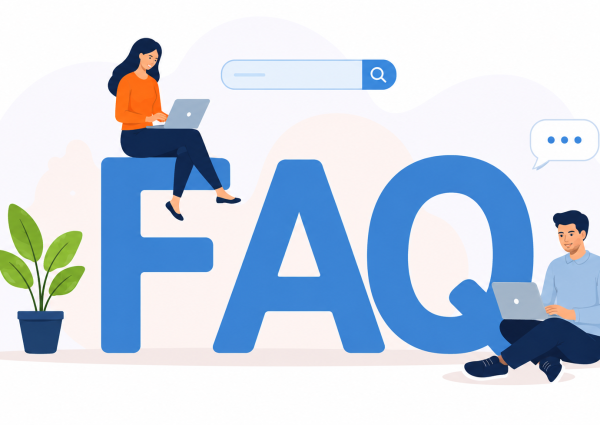 Digital marketing frequently asked questions illustration
